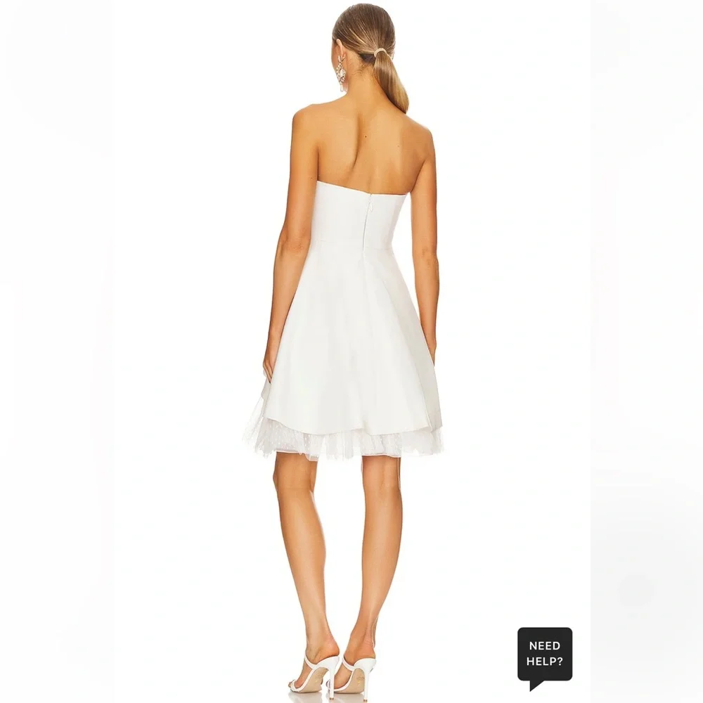 BCBGMAXAZRIA Women's White Short Strapless Evening
Dress - Picture 3 of 4